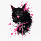 Magenta Vigil Cat T-Shirt
