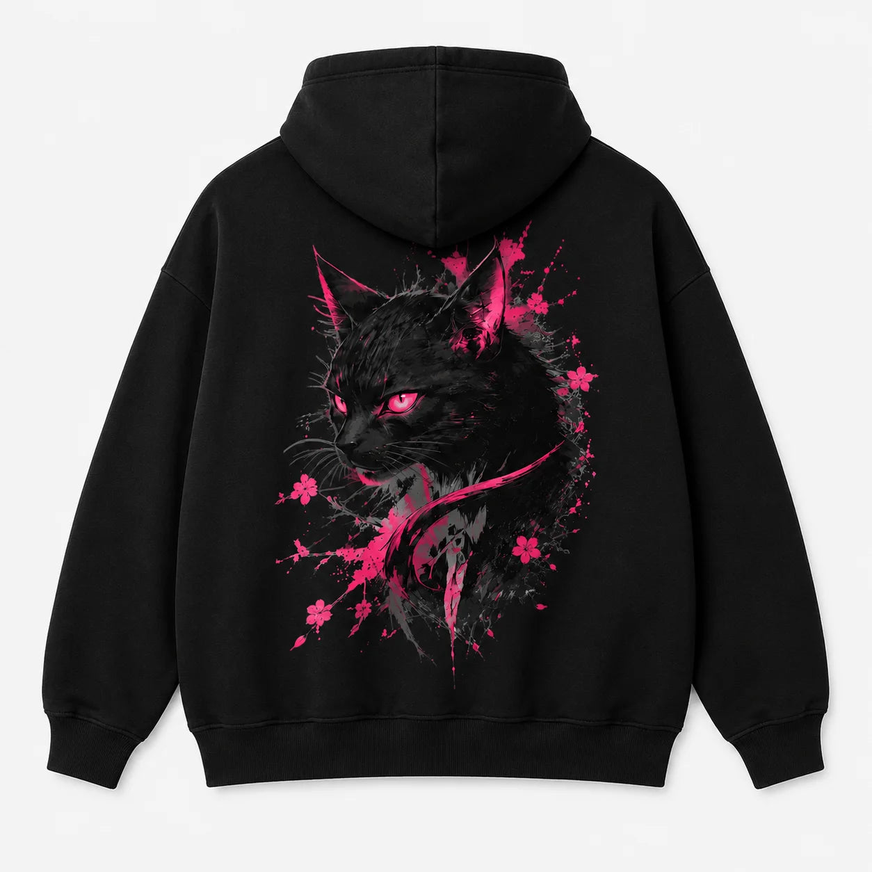 Magenta Vigil Cat Hoodie