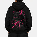 Magenta Vigil Cat Hoodie