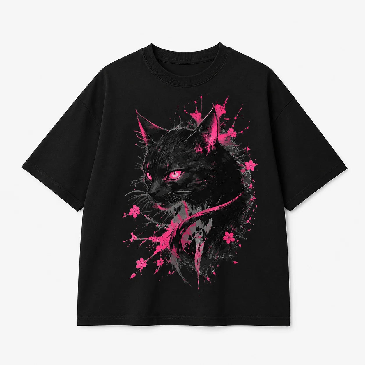 Magenta Vigil Cat T-Shirt Main image