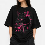 Magenta Vigil Cat T-Shirt