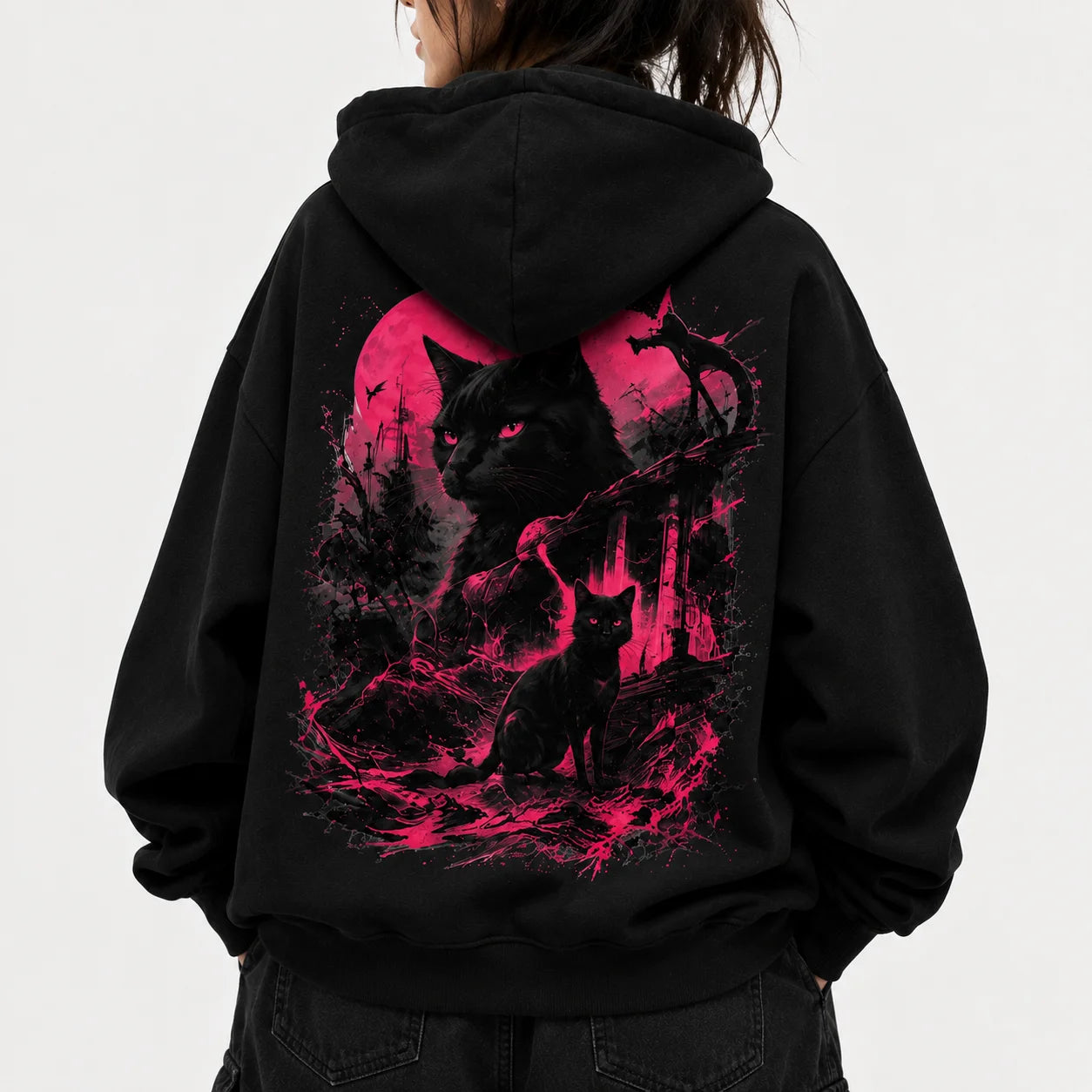 Magentide Unbowed Cat Hoodie