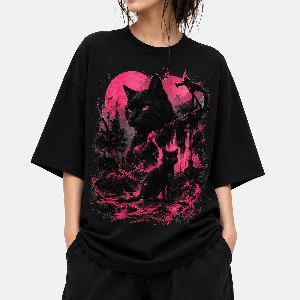 Magentide Unbowed Cat T-Shirt