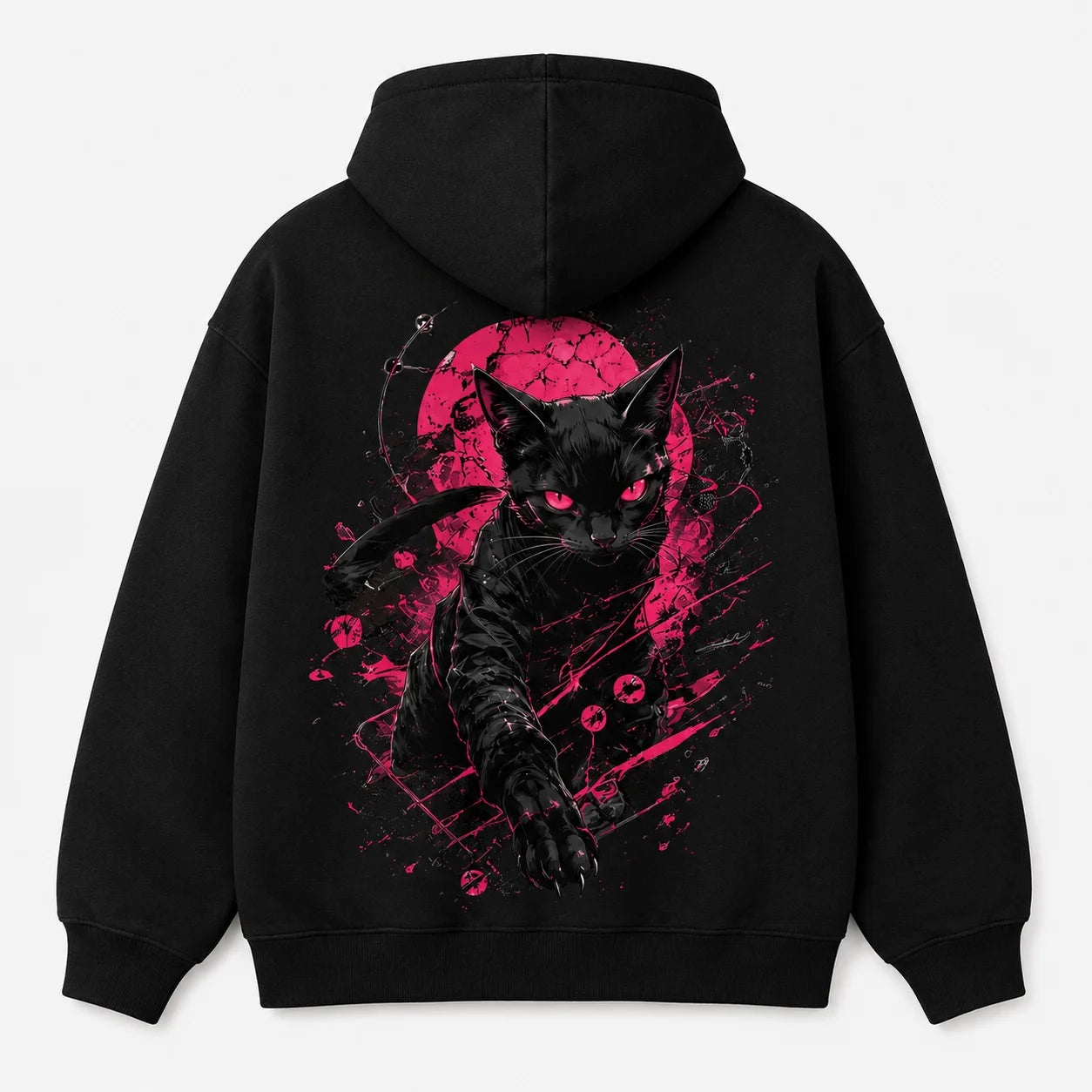 Midnight Unbowed Cat Hoodie