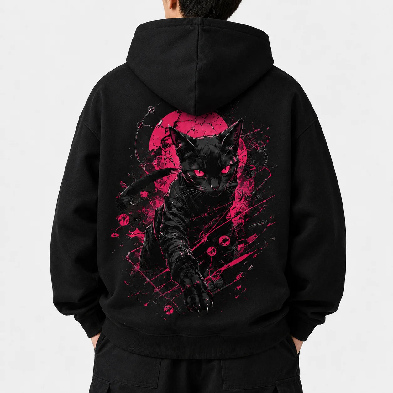 Midnight Unbowed Cat Hoodie