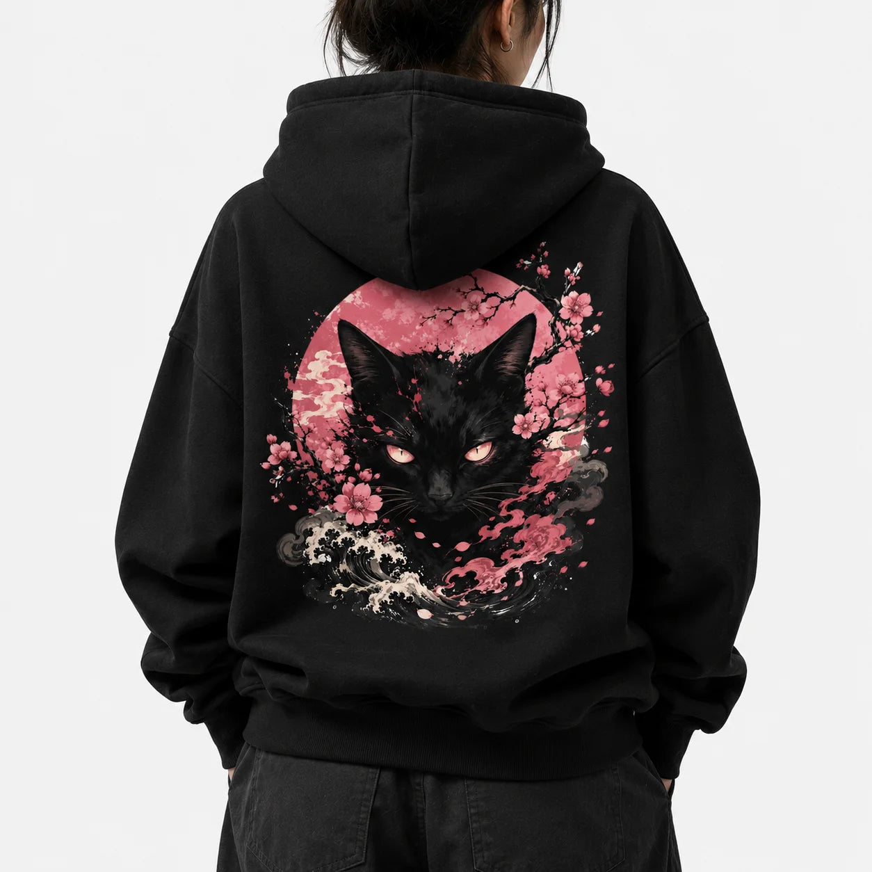 Petal Sentinel Cat Hoodie